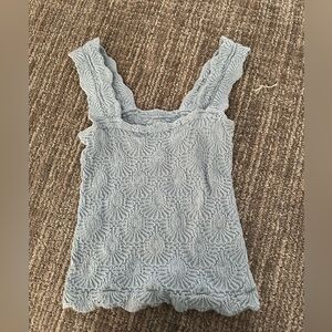 Free People light Blue Textured Tank Top